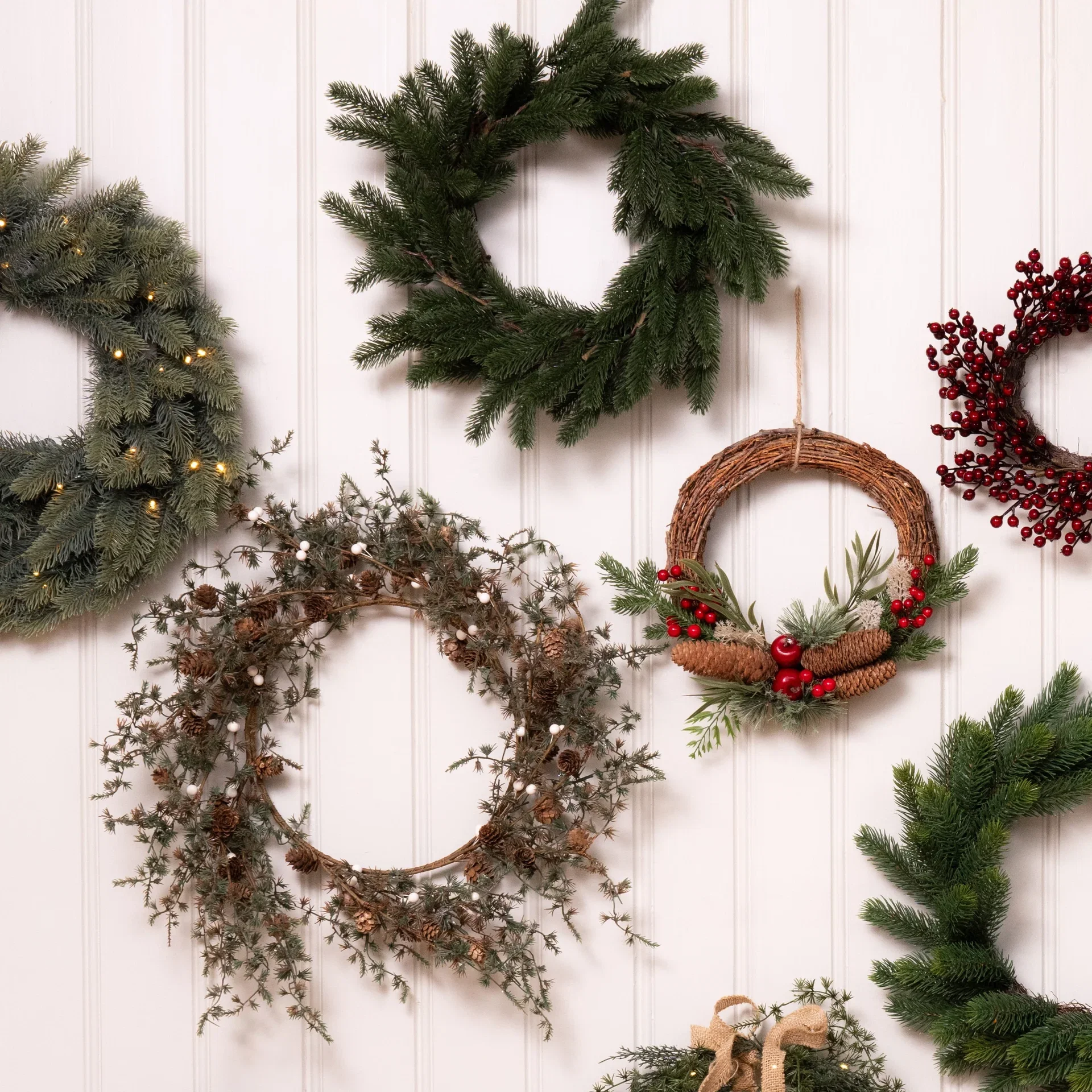 Krans med naturpreg, kunstig