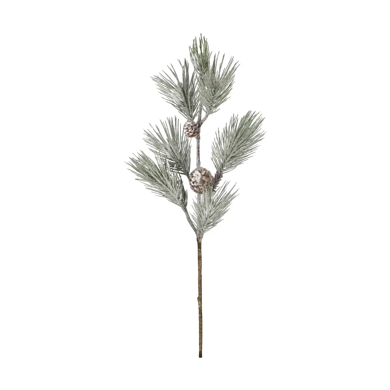 Furukvist med snø og kongler kunstig