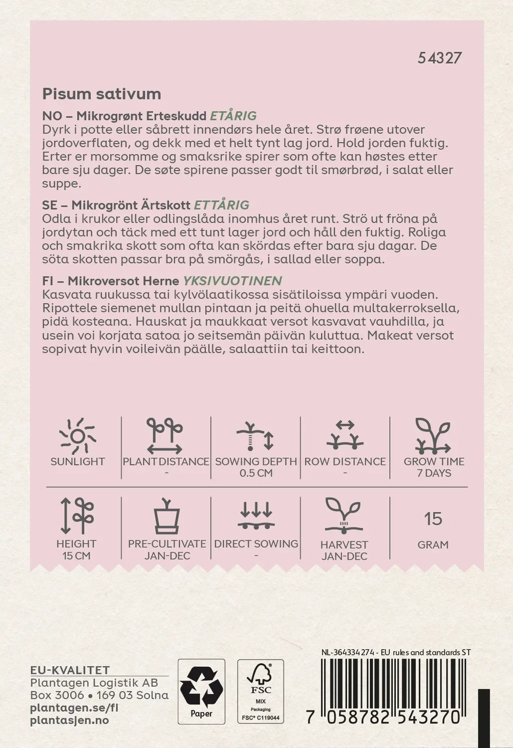 Erteskudd - Microgreens