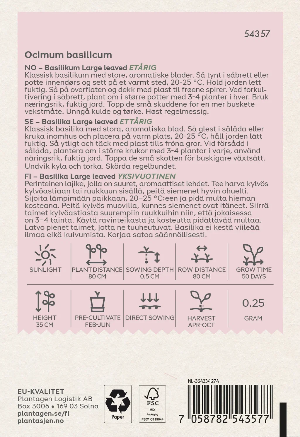 Basilikum 'Large leaved'