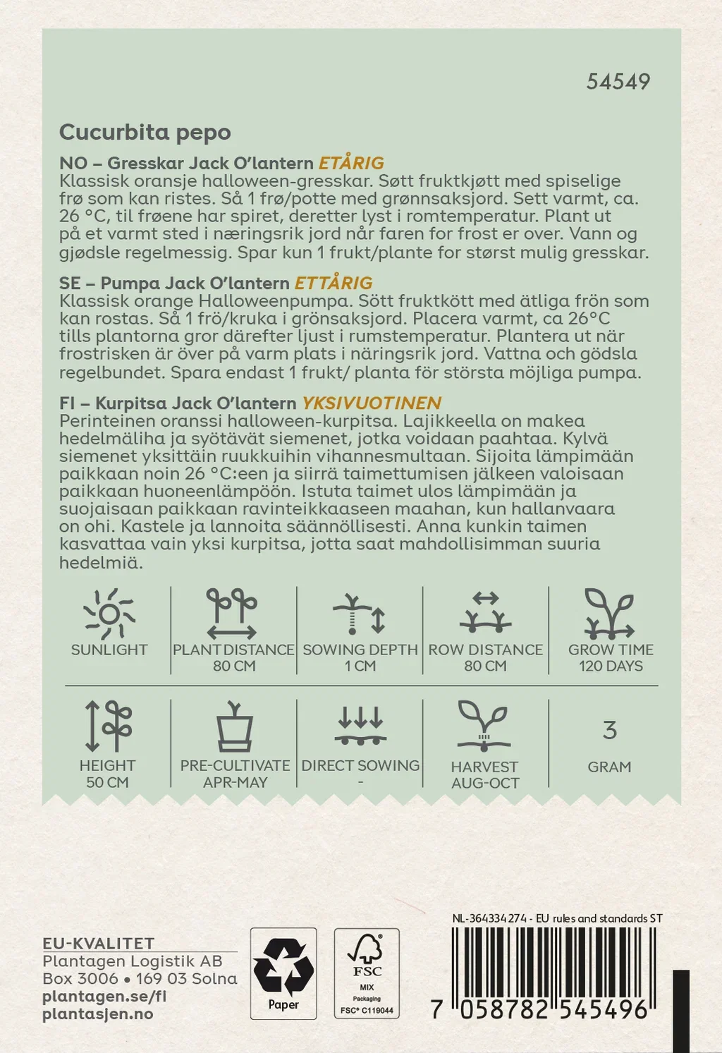 Gresskar 'Jack o'lantern'