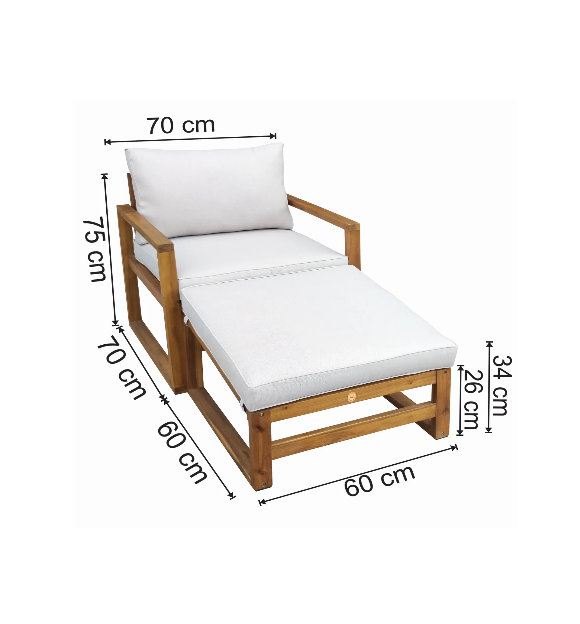 Stol m/Ottoman Kinsley