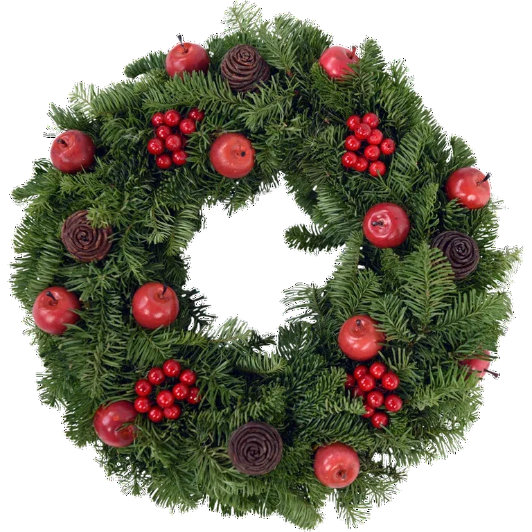 Dørkrans med rød dekor