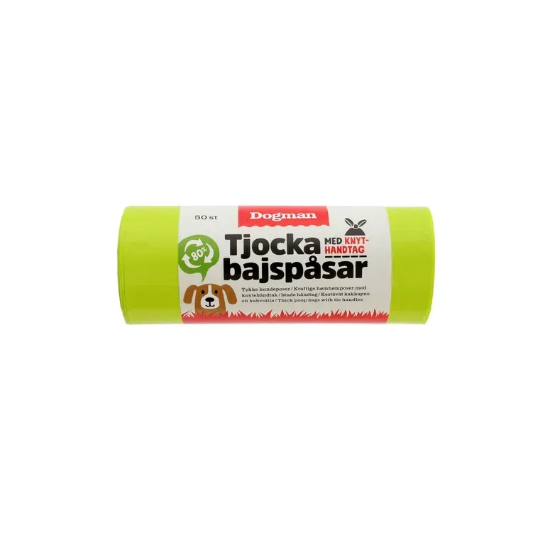 Hundeposer med håndtak 50p, lime