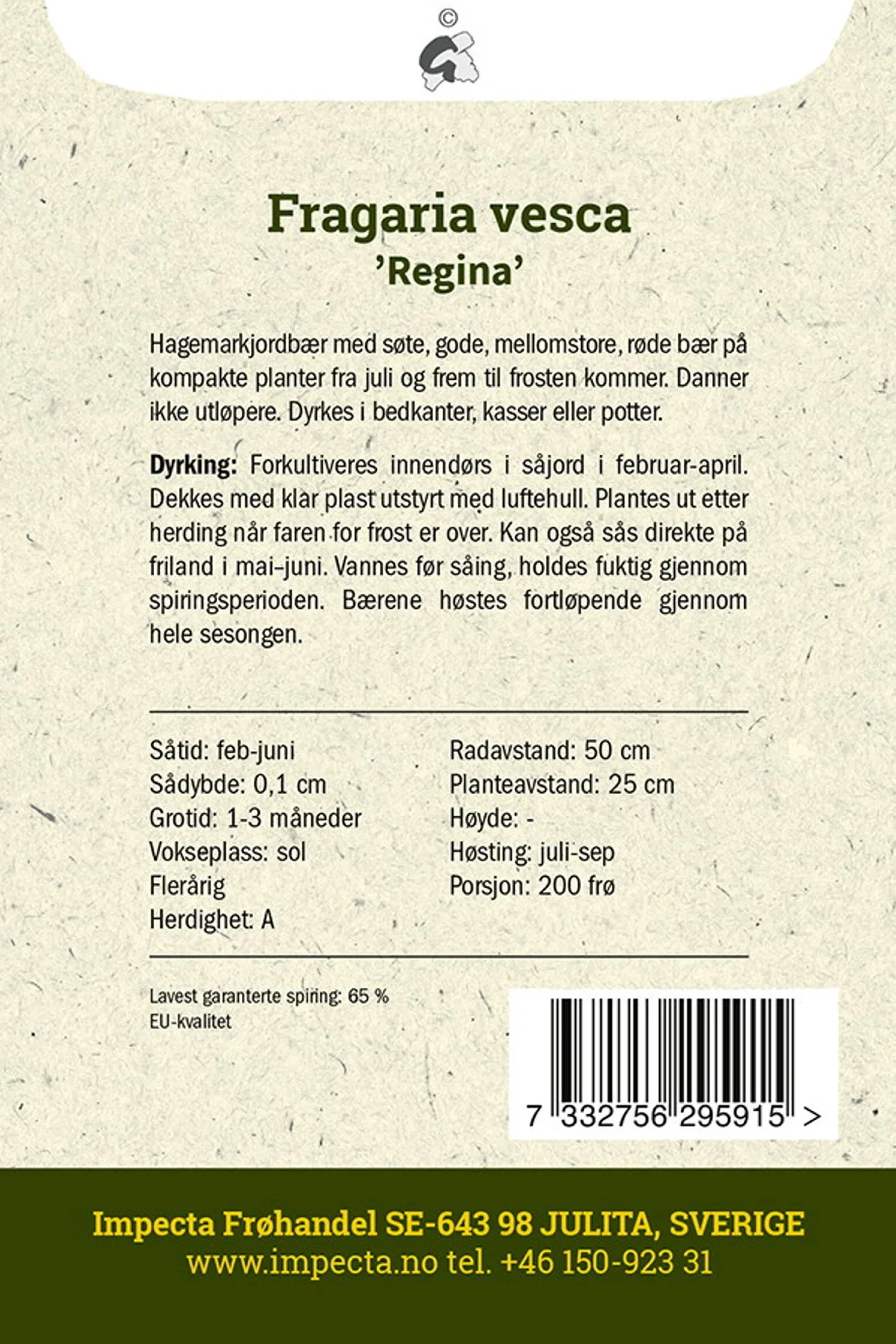 Markjordbær 'Regina'