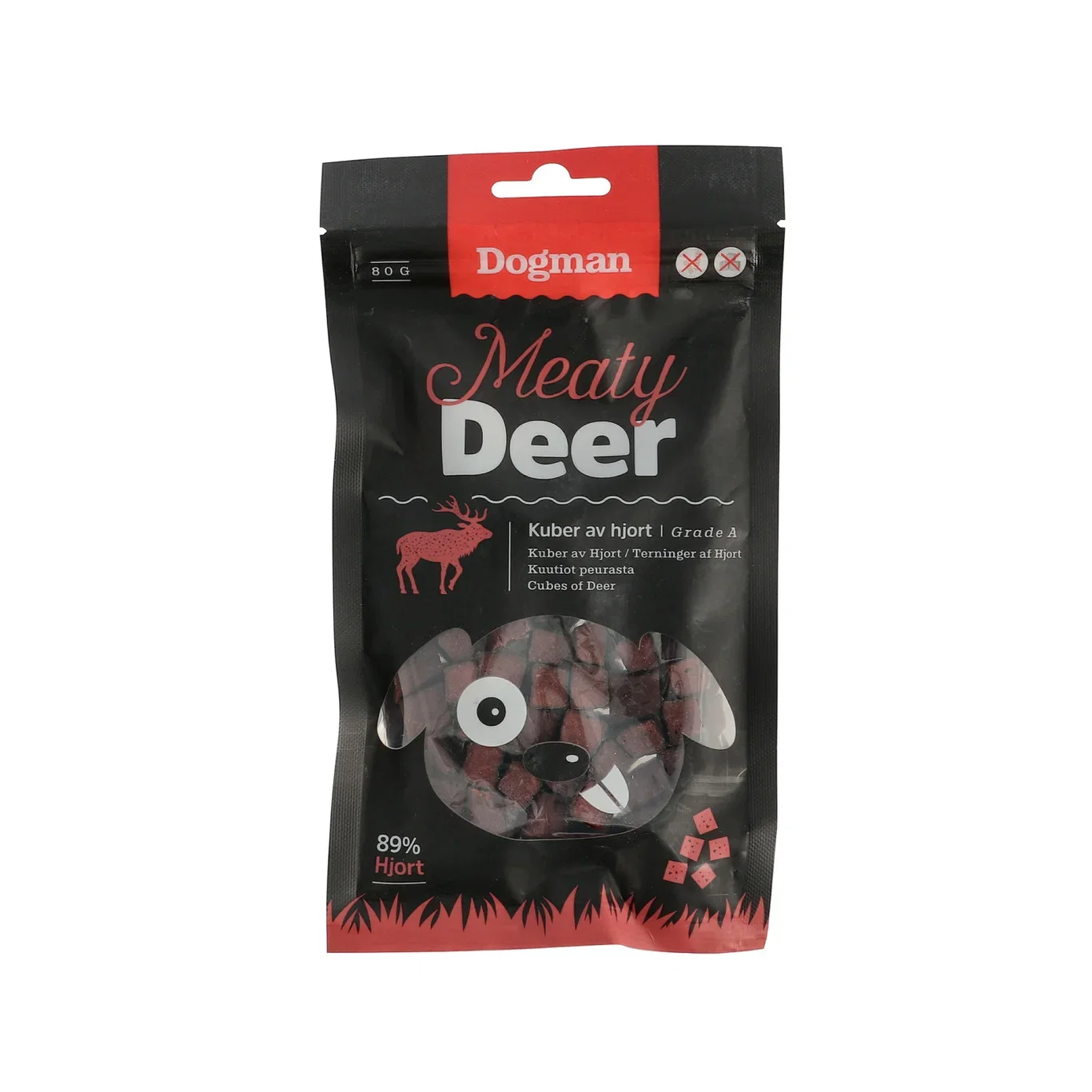 Hundegodbiter kuber av hjort Dogman