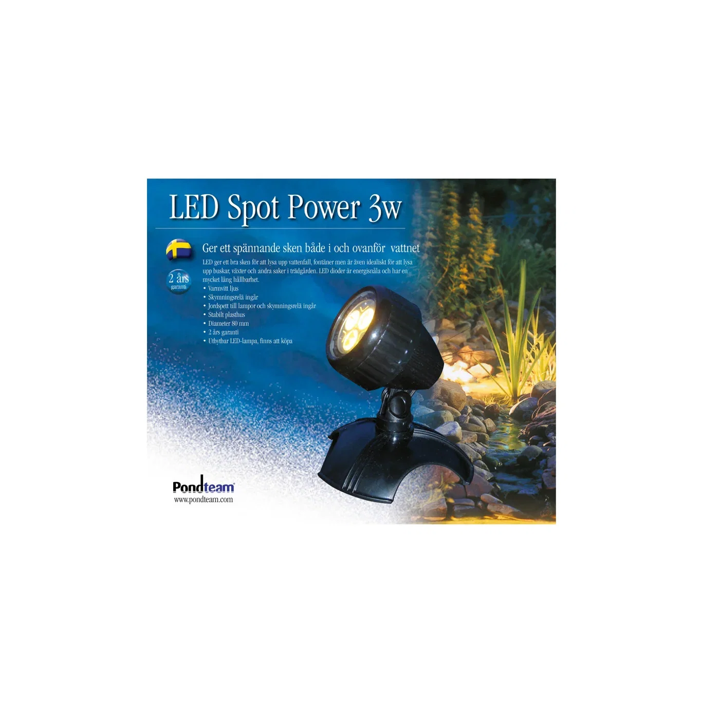 Dambelysning spot LED Power 3