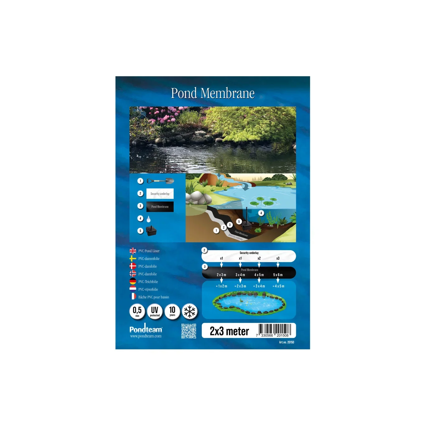 Damfolie PVC 3 x 2 m