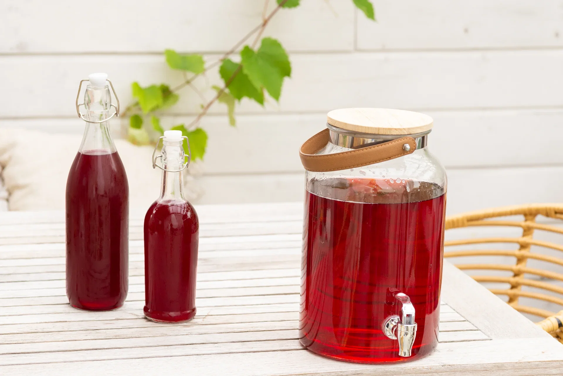 Glassbeholder med dispenser